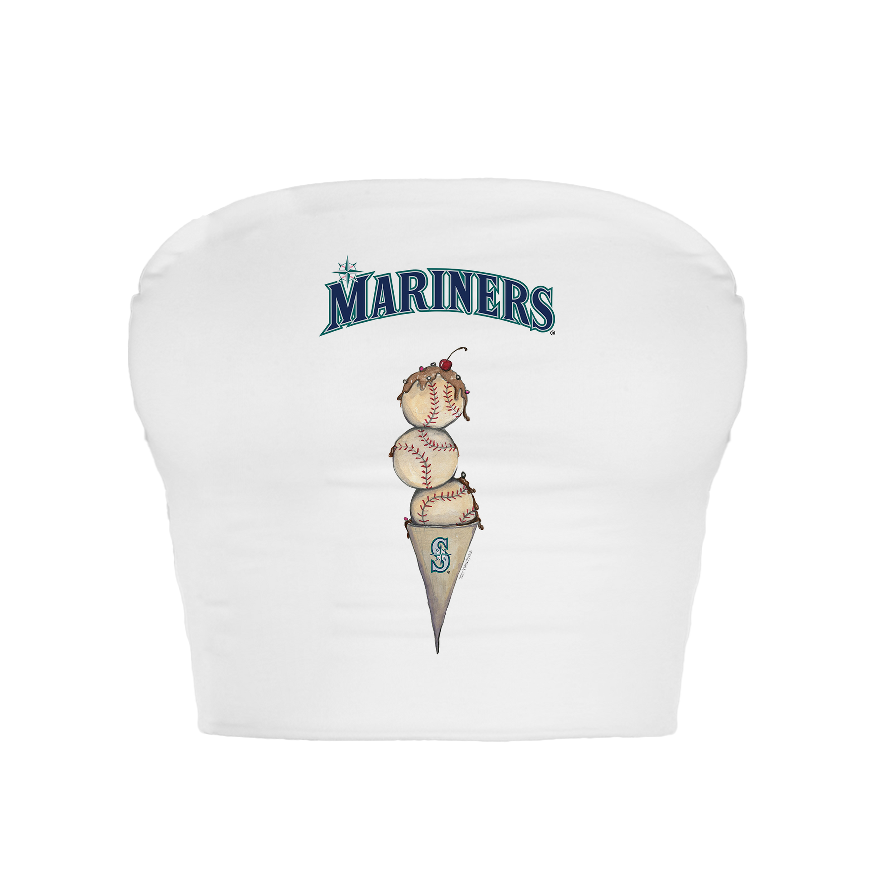 Seattle Mariners Triple Scoop Crop Tube Top