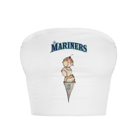 Seattle Mariners Triple Scoop Crop Tube Top