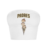 San Diego Padres Triple Scoop Crop Tube Top