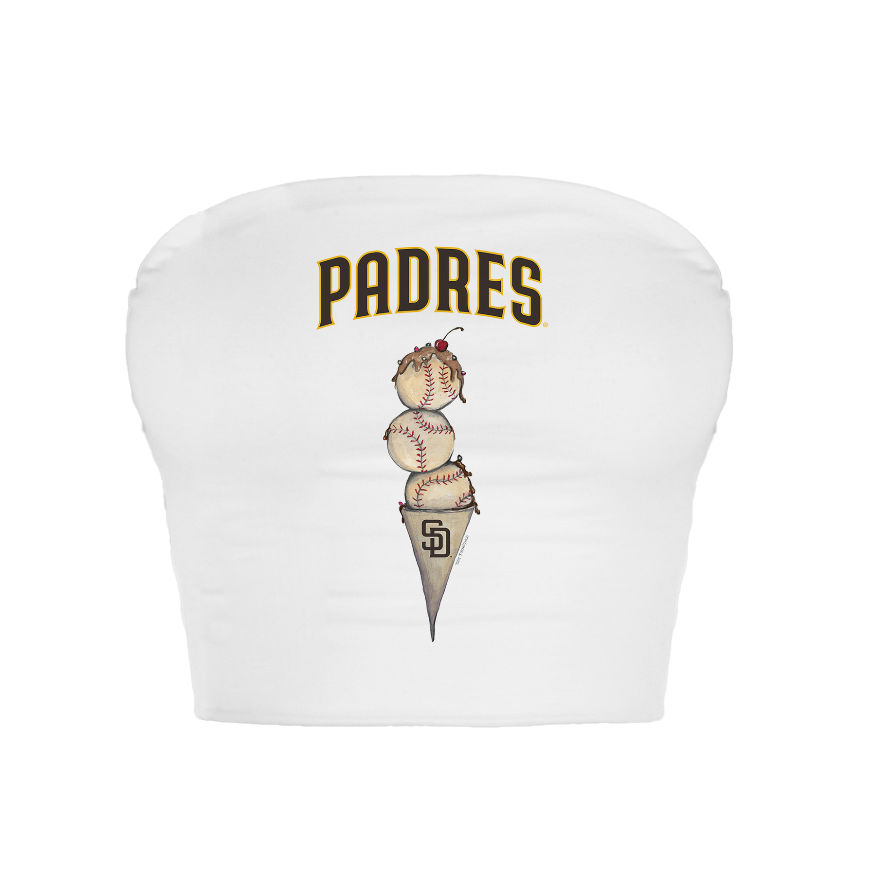 San Diego Padres Triple Scoop Crop Tube Top