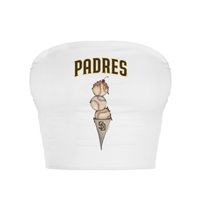 San Diego Padres Triple Scoop Crop Tube Top