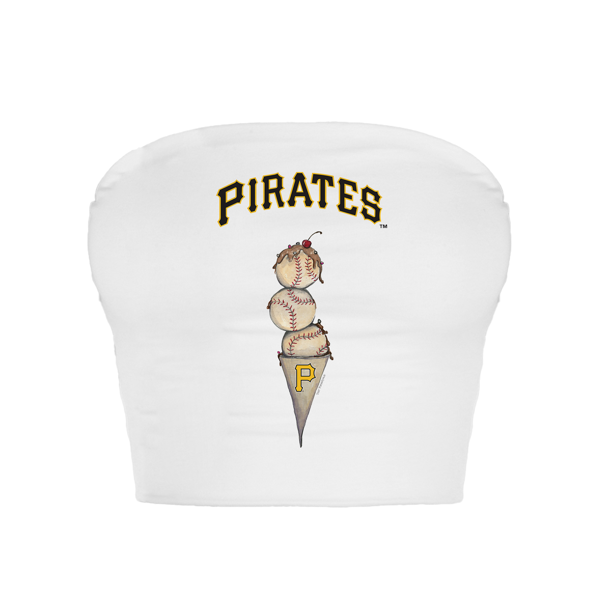 Pittsburgh Pirates Triple Scoop Crop Tube Top
