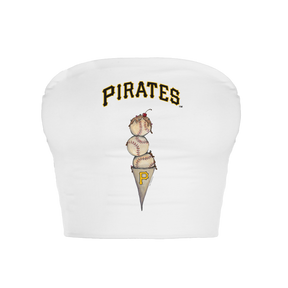 Pittsburgh Pirates Triple Scoop Crop Tube Top