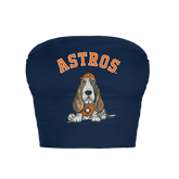 Houston Astros Puddy Crop Tube Top
