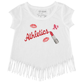 Oakland Athletics Lipstick Fringe Tee - Tiny Turnip