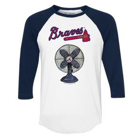 Atlanta Braves Fan 3/4 Navy Blue Sleeve Raglan