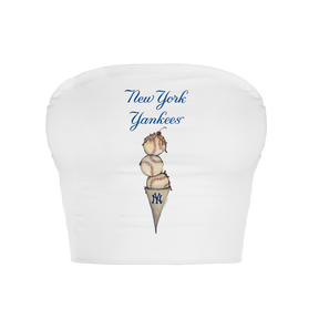 New York Yankees Triple Scoop Crop Tube Top