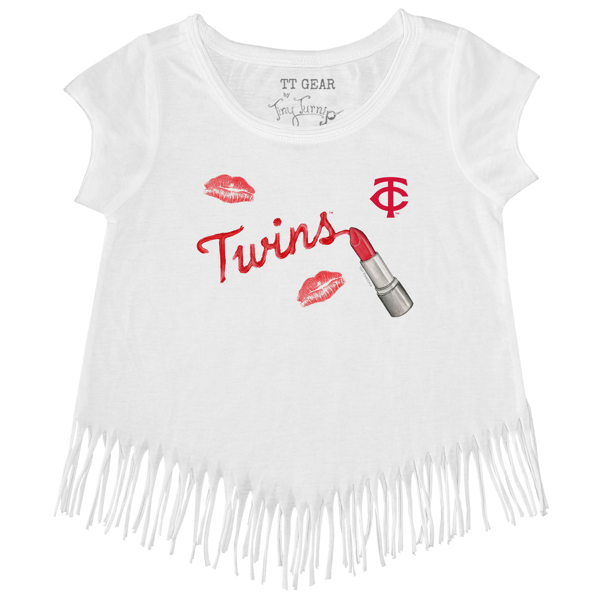 Minnesota Twins Lipstick Fringe Tee - Tiny Turnip