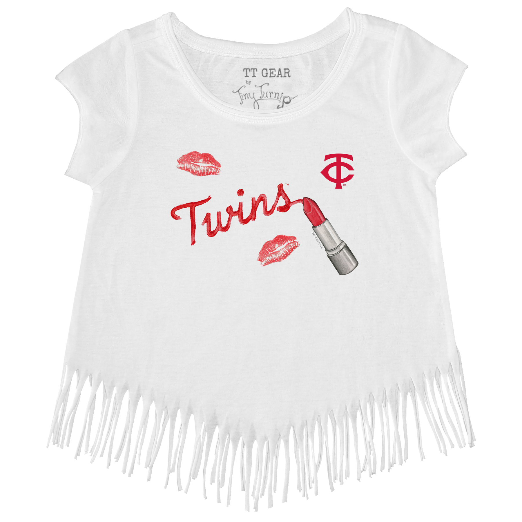 Minnesota Twins Lipstick Fringe Tee - Tiny Turnip