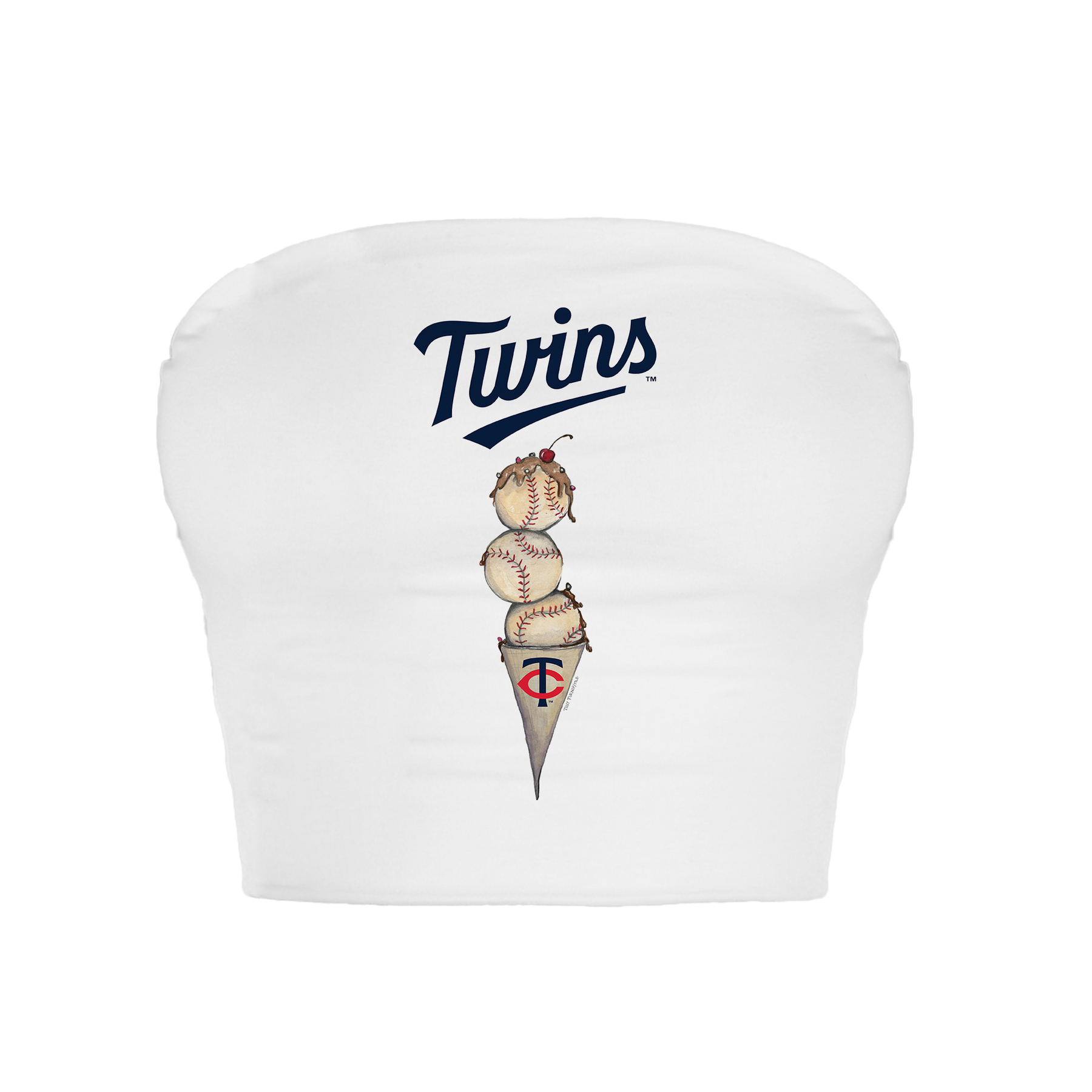 Minnesota Twins Triple Scoop Crop Tube Top