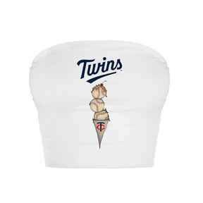 Minnesota Twins Triple Scoop Crop Tube Top