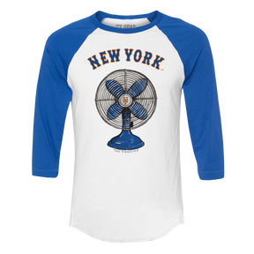 New York Mets Fan 3/4 Royal Blue Sleeve Raglan