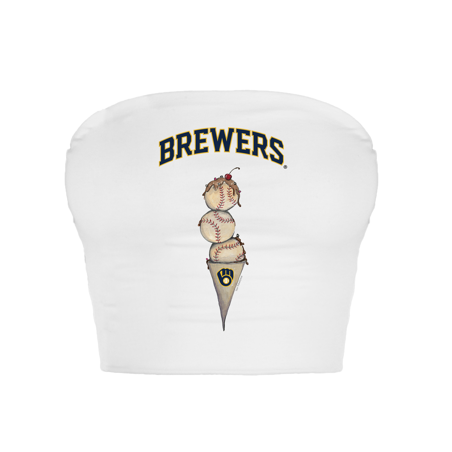 Milwaukee Brewers Triple Scoop Crop Tube Top