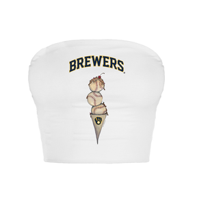 Milwaukee Brewers Triple Scoop Crop Tube Top