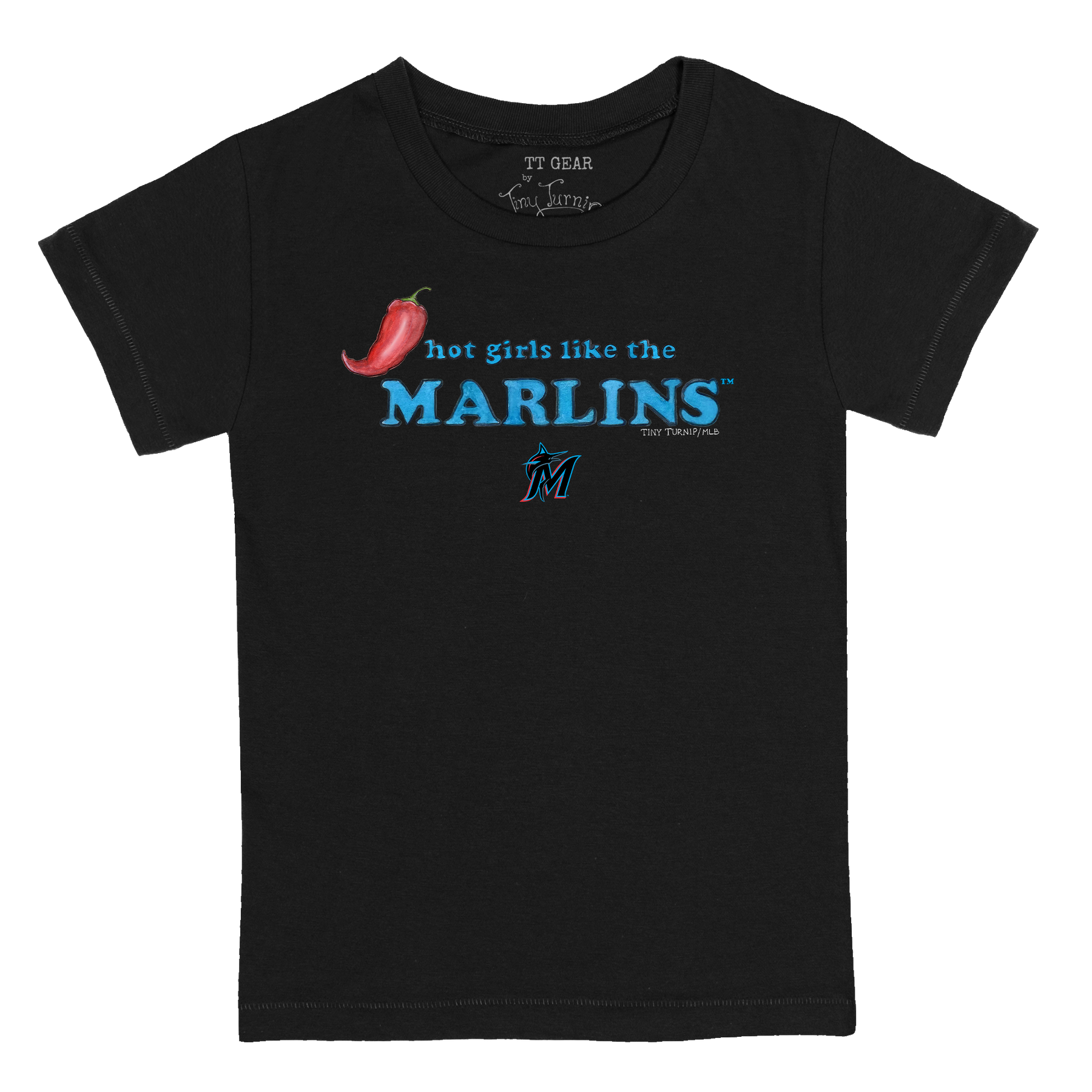 Miami Marlins Hot Girls Women's Baby Tee Shirt