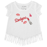 Los Angeles Dodgers Lipstick Fringe Tee - Tiny Turnip