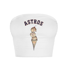 Houston Astros Triple Scoop Crop Tube Top