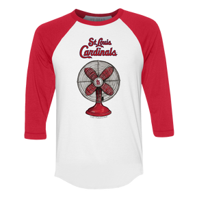 St. Louis Cardinals Fan 3/4 Red Sleeve Raglan