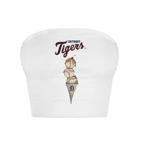 Detroit Tigers Triple Scoop Crop Tube Top