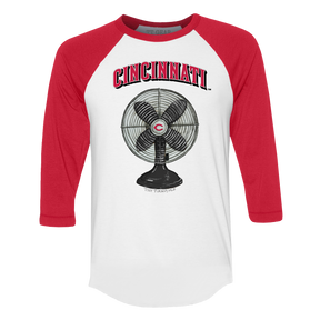 Cincinnati Reds Fan 3/4 Red Sleeve Raglan