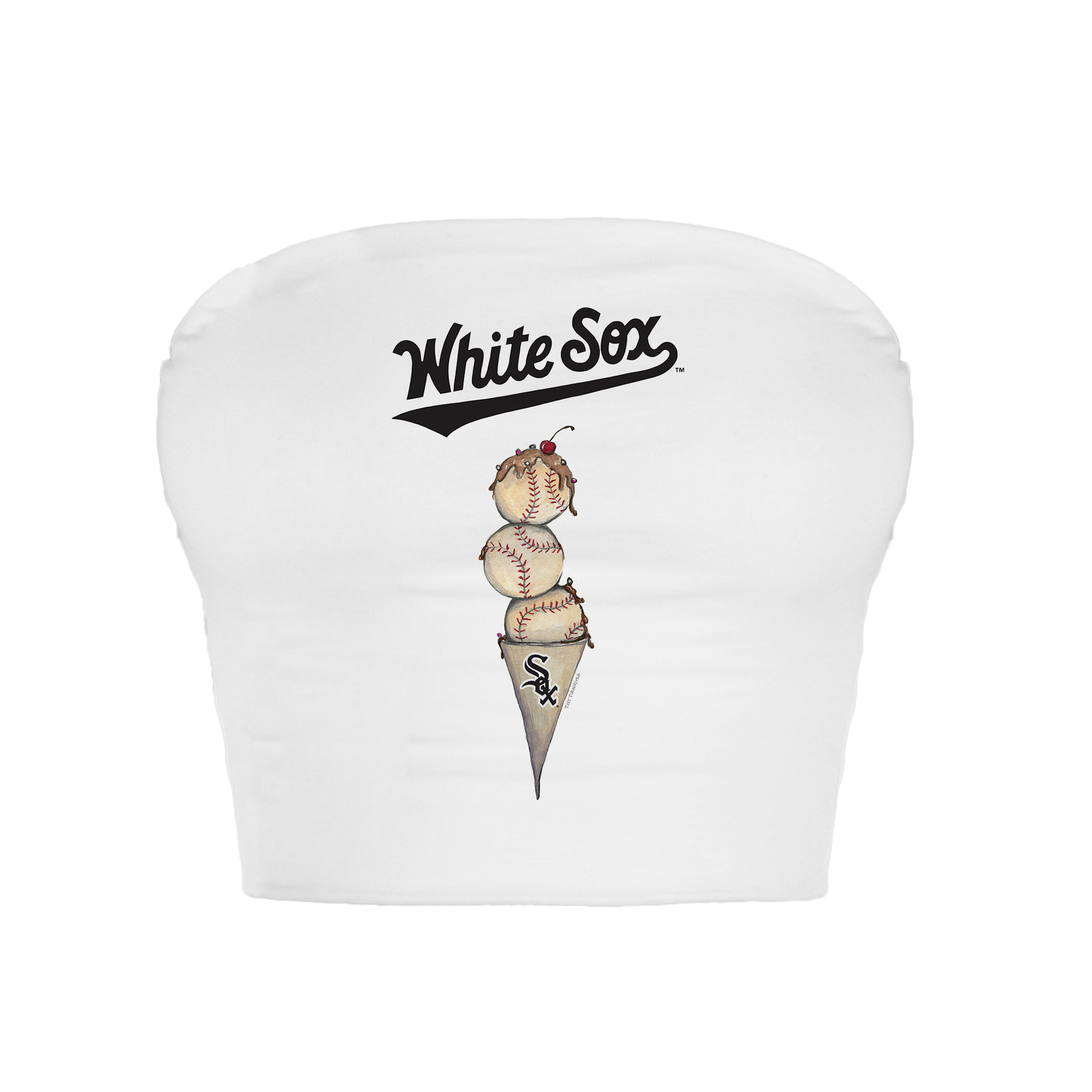 Chicago White Sox Triple Scoop Crop Tube Top
