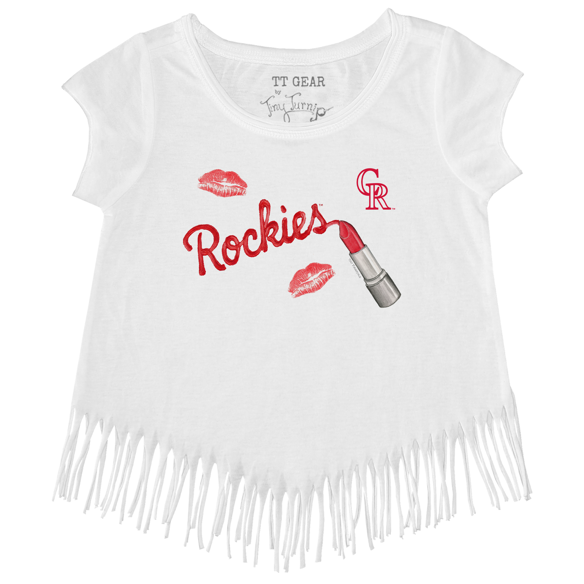 Colorado Rockies Lipstick Fringe Tee - Tiny Turnip