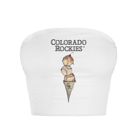 Colorado Rockies Triple Scoop Crop Tube Top