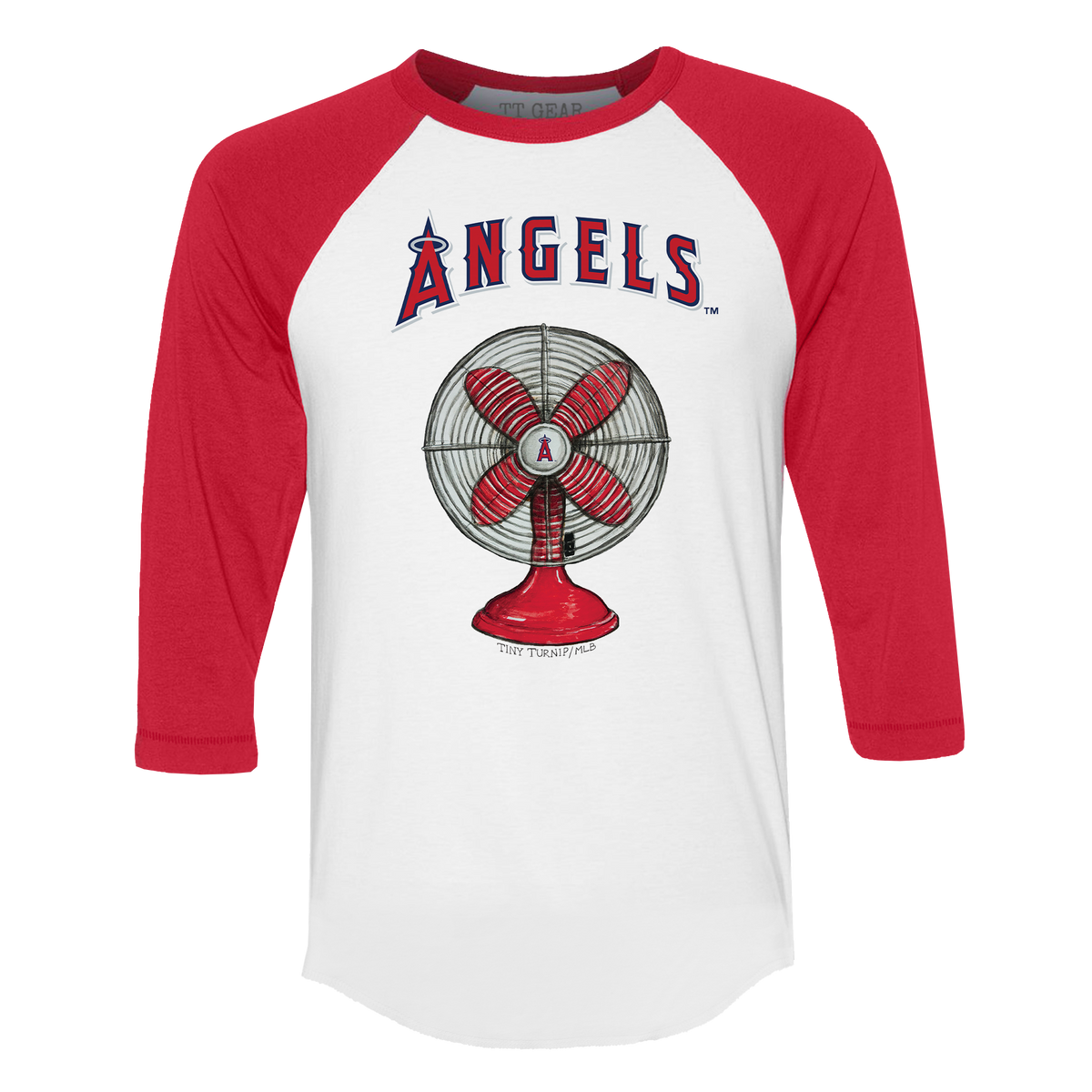 Los Angeles Angels Fan 3/4 Red Sleeve Raglan