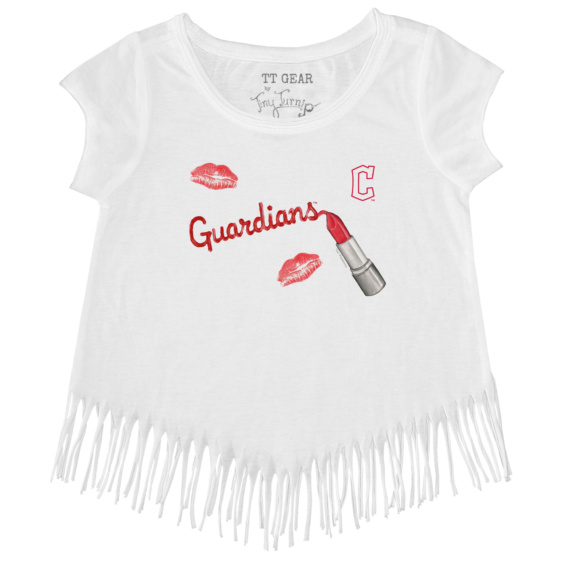 Cleveland Guardians Lipstick Fringe Tee - Tiny Turnip