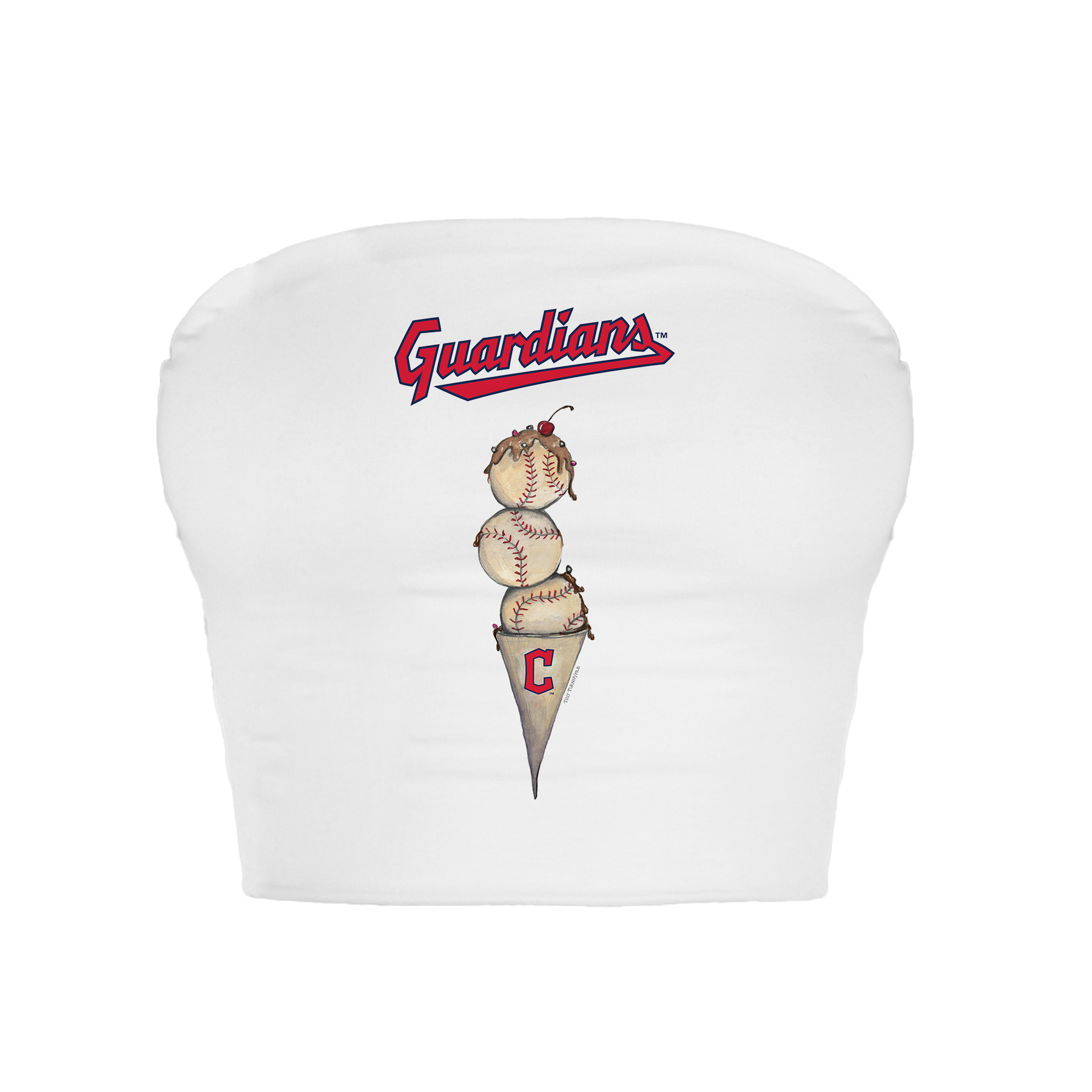 Cleveland Guardians Triple Scoop Crop Tube Top