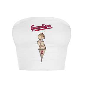 Cleveland Guardians Triple Scoop Crop Tube Top