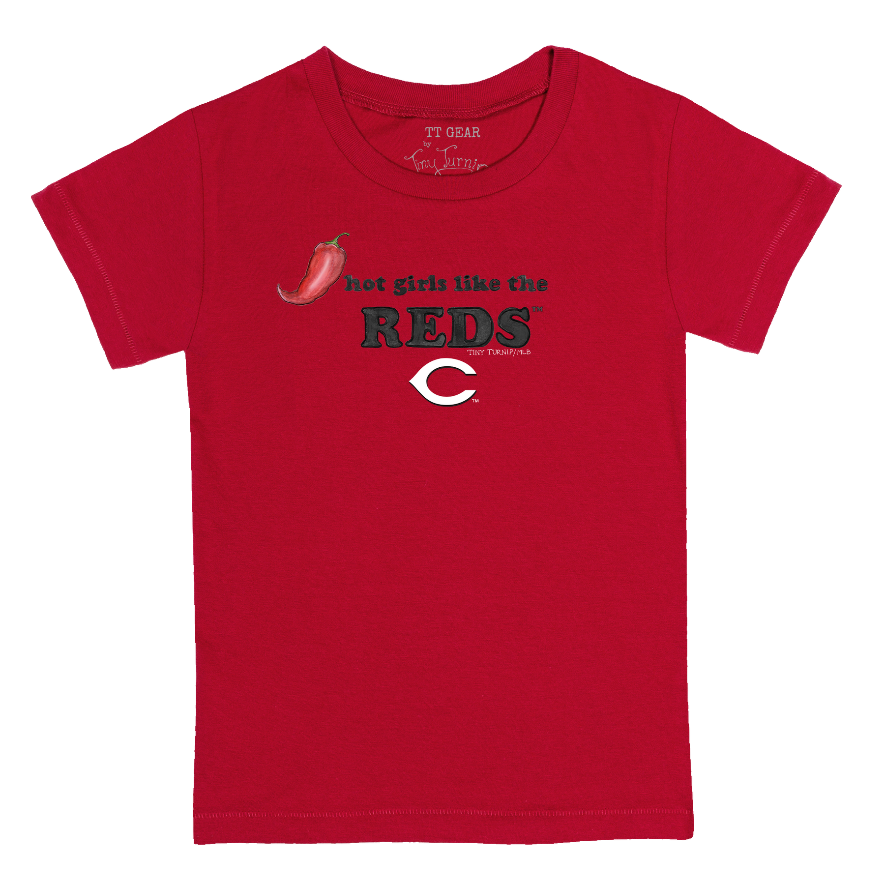 Cincinnati Reds Hot Girls Women's Baby Tee Shirt