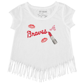Atlanta Braves Lipstick Fringe Tee - Tiny Turnip