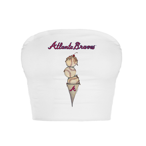 Atlanta Braves Triple Scoop Crop Tube Top