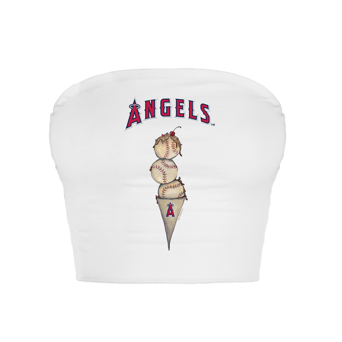 Los Angeles Angels Triple Scoop Crop Tube Top