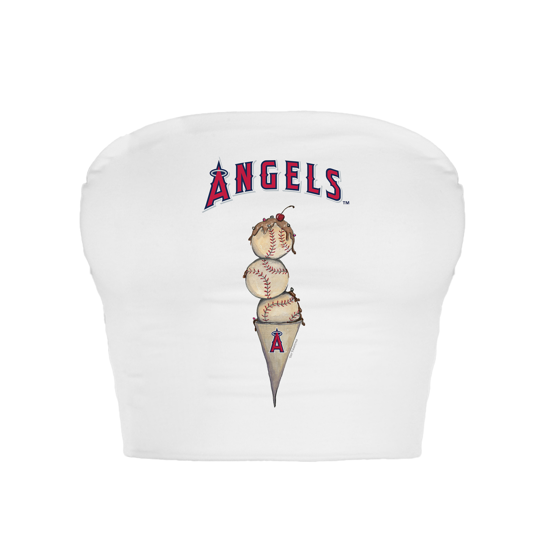 Los Angeles Angels Triple Scoop Crop Tube Top