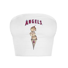 Los Angeles Angels Triple Scoop Crop Tube Top