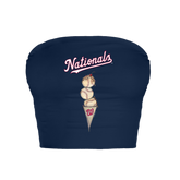 Washington Nationals Triple Scoop Crop Tube Top