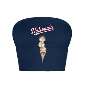 Washington Nationals Triple Scoop Crop Tube Top