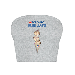 Toronto Blue Jays Triple Scoop Crop Tube Top