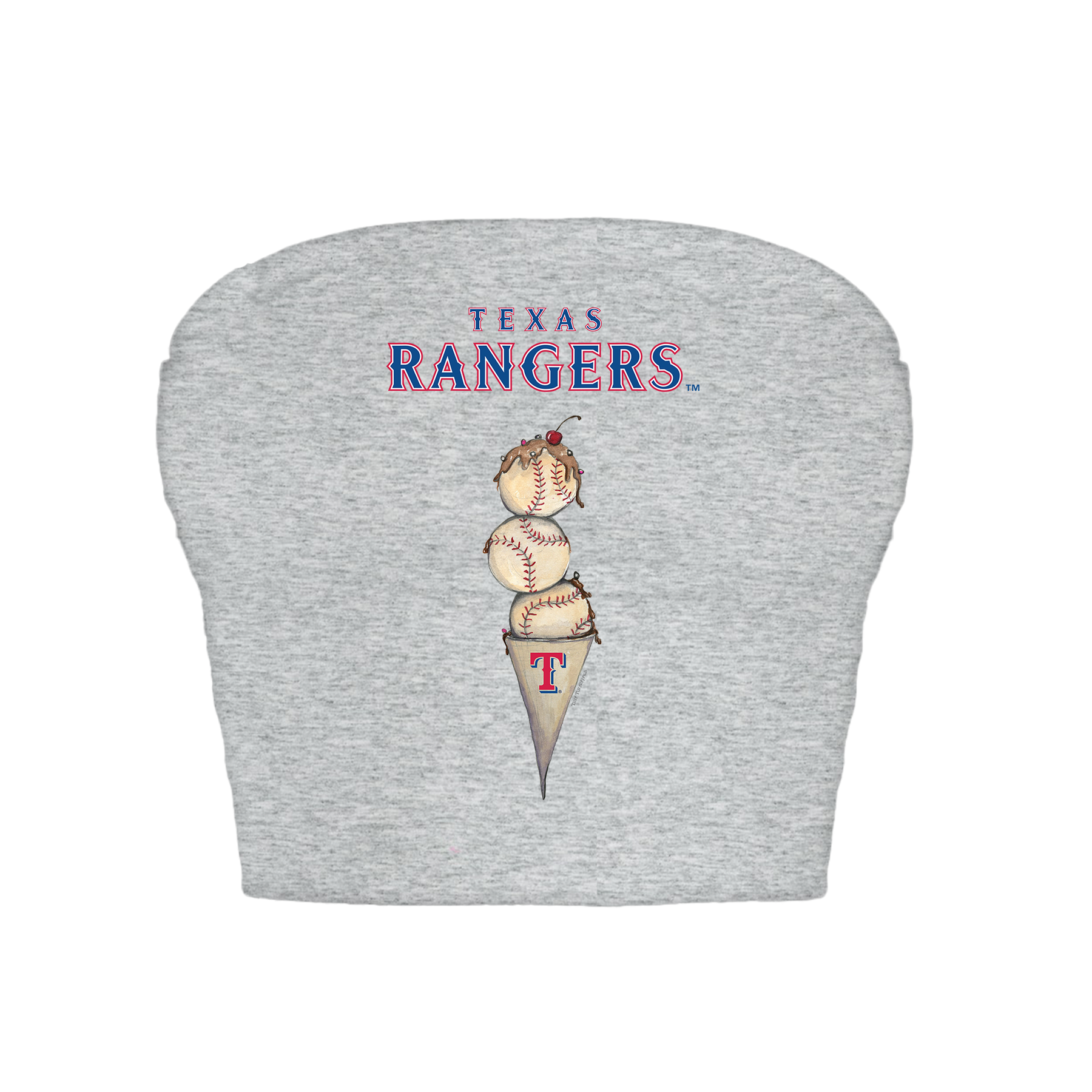 Texas Rangers Triple Scoop Crop Tube Top