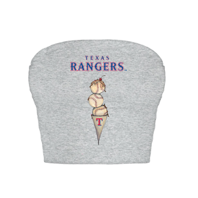 Texas Rangers Triple Scoop Crop Tube Top