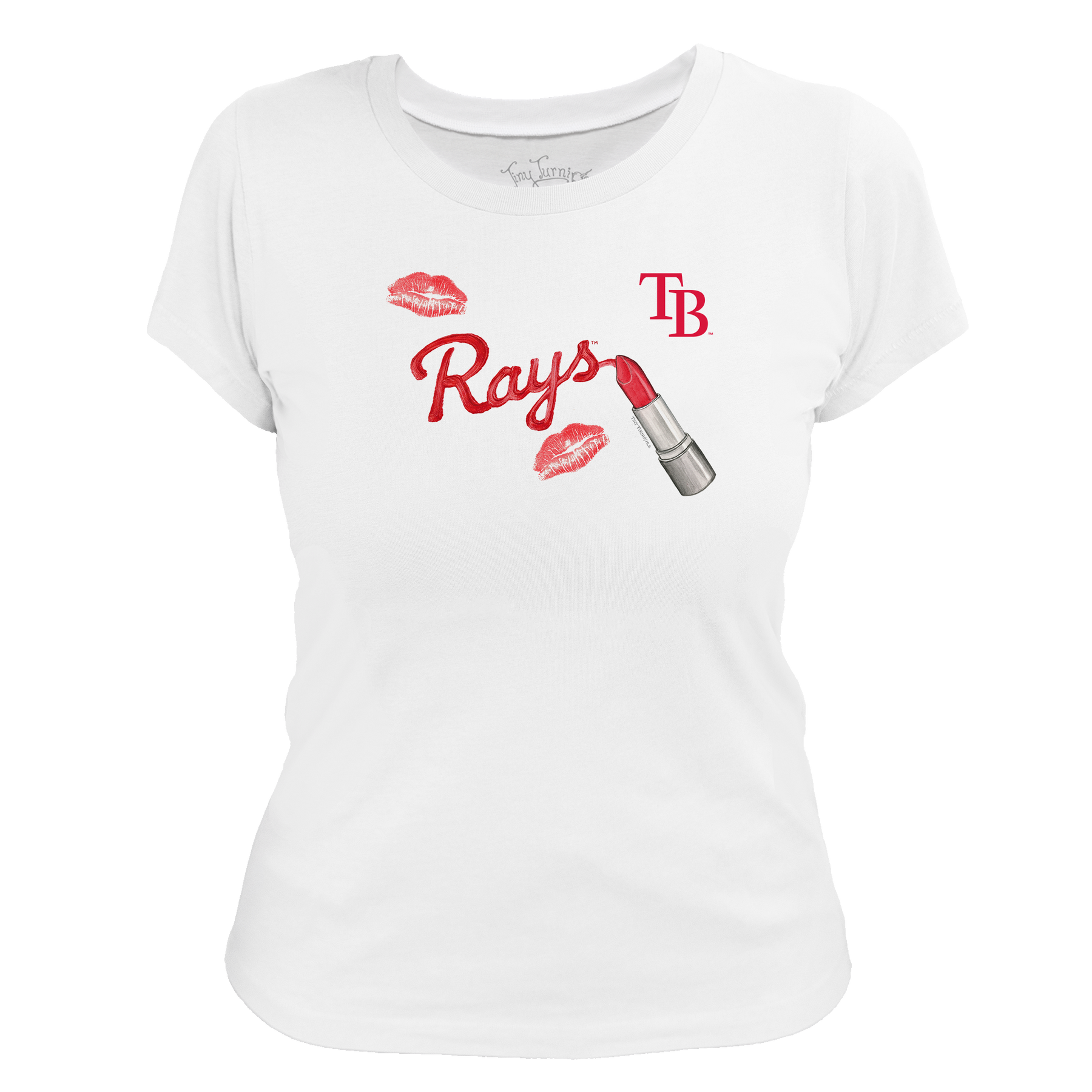 Tampa Bay Rays Lipstick Women's Tee Shirt - Tiny Turnip