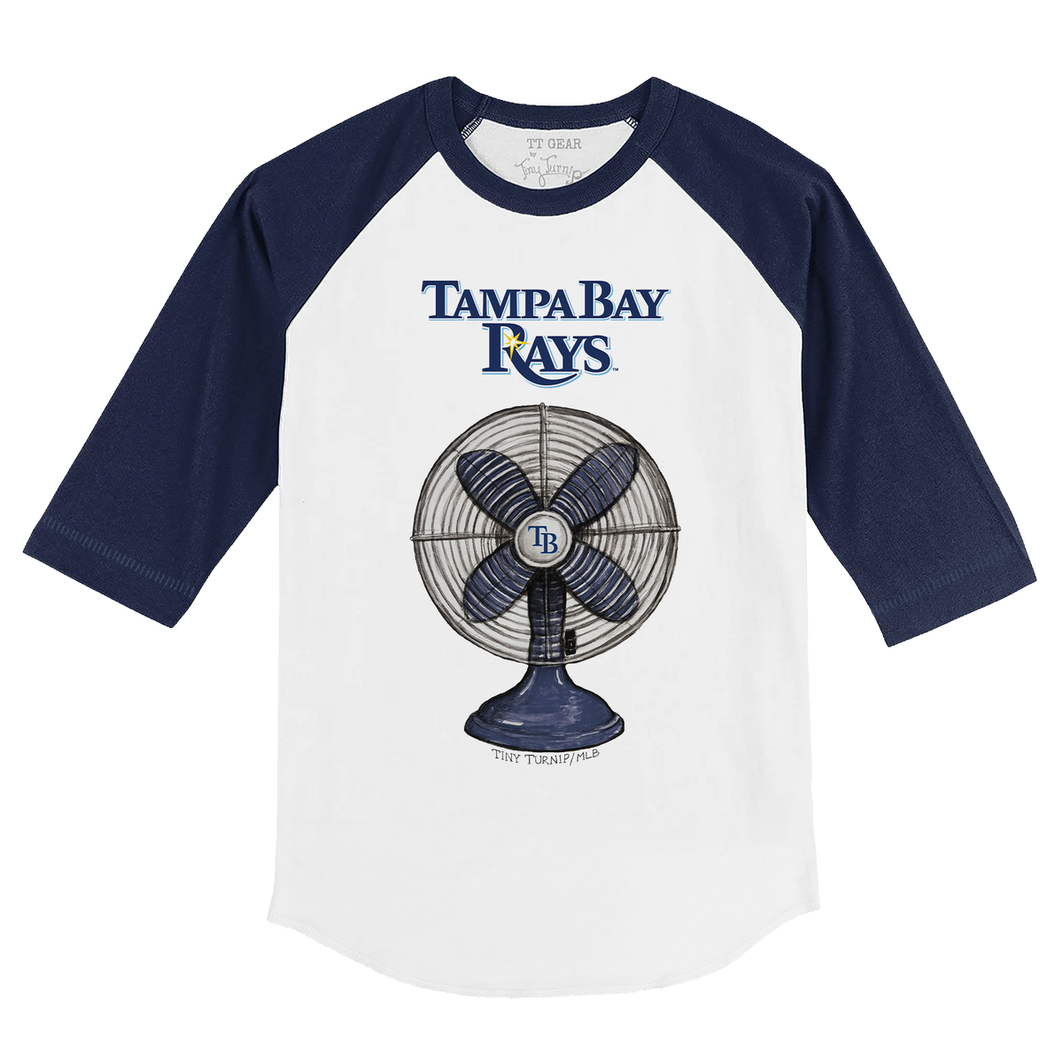 Tampa Bay Rays Fan 3/4 Navy Blue Sleeve Raglan