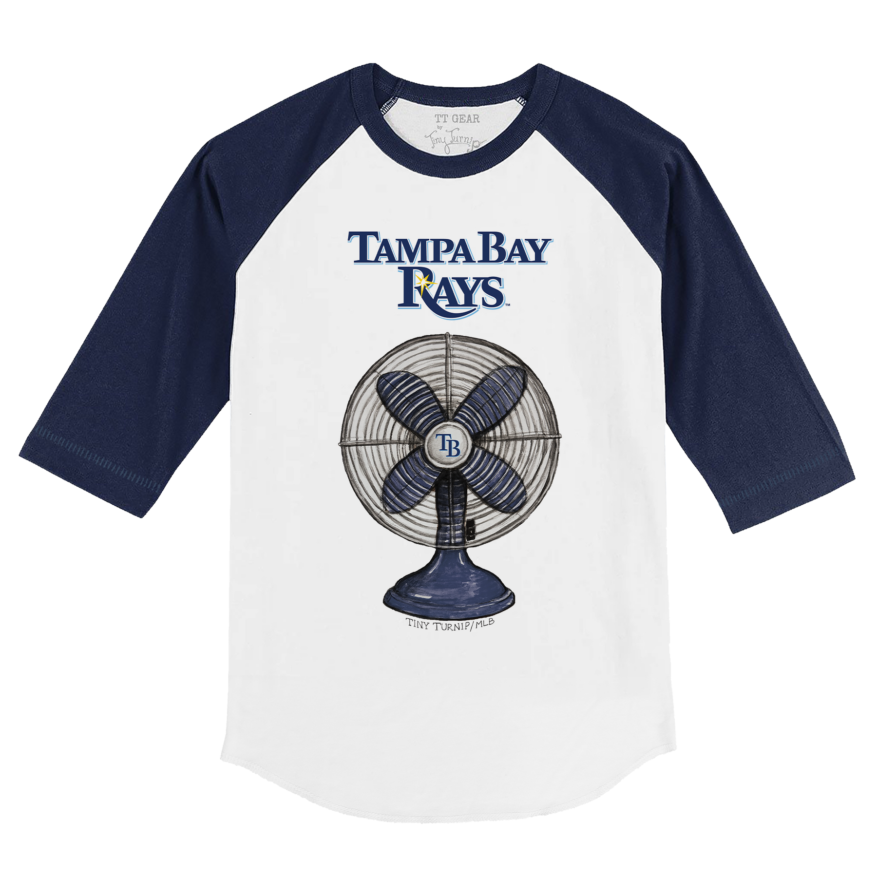 Tampa Bay Rays Fan 3/4 Navy Blue Sleeve Raglan