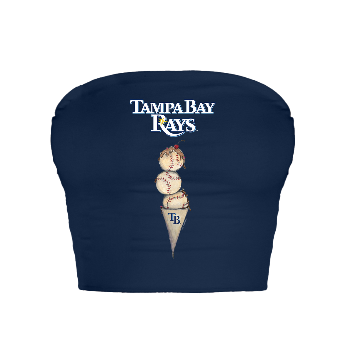 Tampa Bay Rays Triple Scoop Crop Tube Top