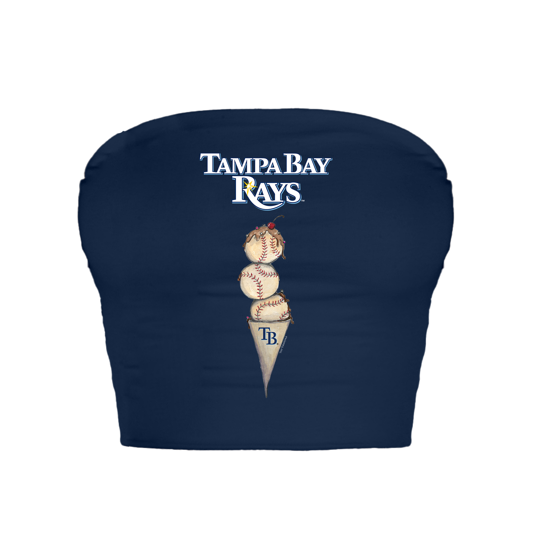 Tampa Bay Rays Triple Scoop Crop Tube Top