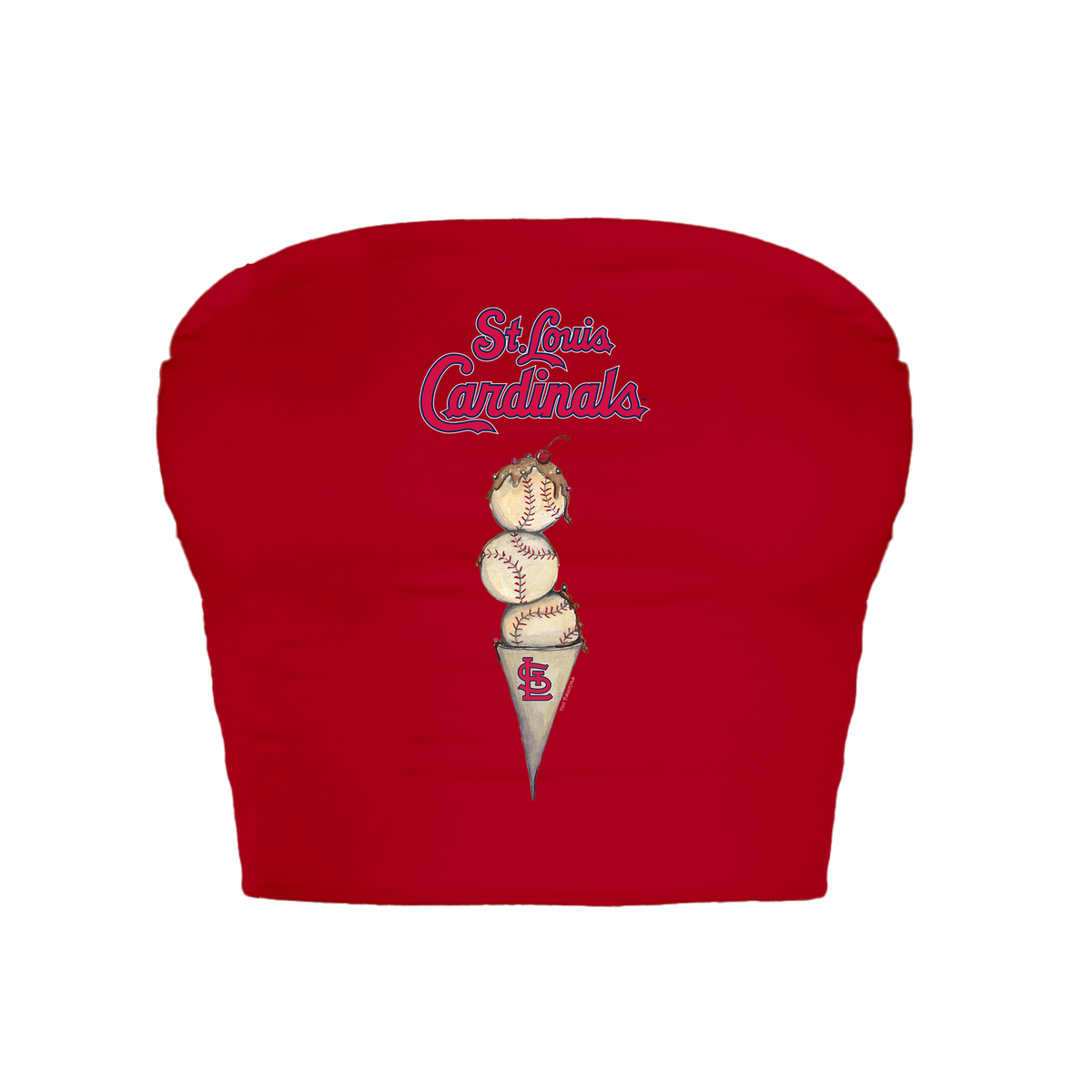 St. Louis Cardinals Triple Scoop Crop Tube Top