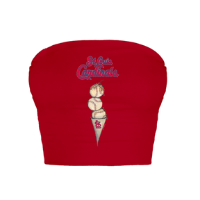 St. Louis Cardinals Triple Scoop Crop Tube Top