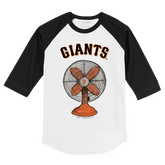 San Francisco Giants Fan 3/4 Black Sleeve Raglan